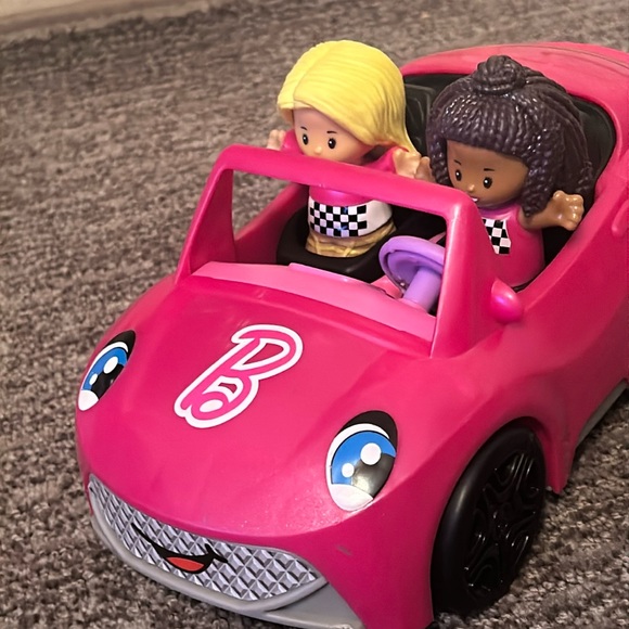 Fisher Price Little People Barbie Toy Car Convertible - Picture 1 of 8